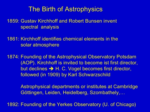 Immo Appenzeller: Astrophysics at the turn from the 19th to the 20th century