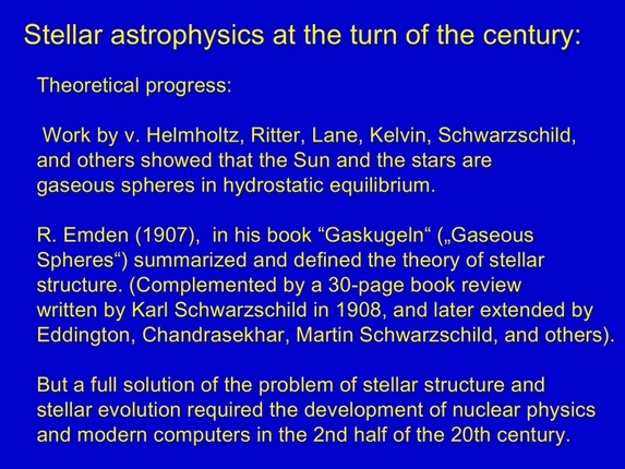 Immo Appenzeller: Astrophysics at the turn from the 19th to the 20th century