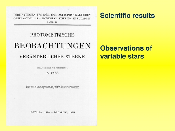 Béla Szeidl: The Hungarian astronomy in the morning of astrophysics