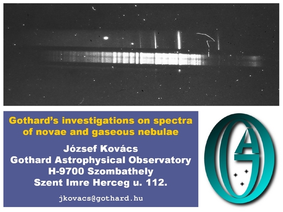 József Kovács: Gothard's investigations on spectra of novae and gaseuos nebulae