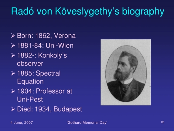 Lajos Balázs: Theoretical spectralanalysis at the end of 19th century