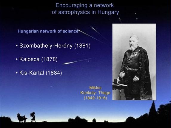 Gudrun Wolfschmidt: Gothard and Konkoly - National and international network of science